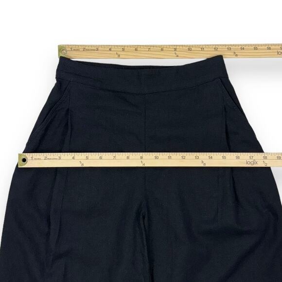 Madewell Women's Linen Blend Straight Leg Crop Pant Size 00 Black - Picture 11 of 15